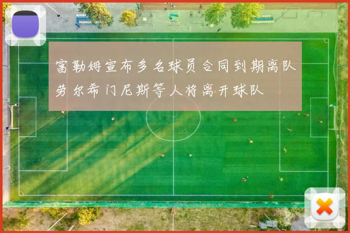 富勒姆宣布多名球员合同到期离队劳尔希门尼斯等人将离开球队